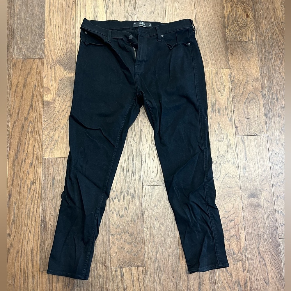 Hollister Black Straight Fit Jeans 36x32